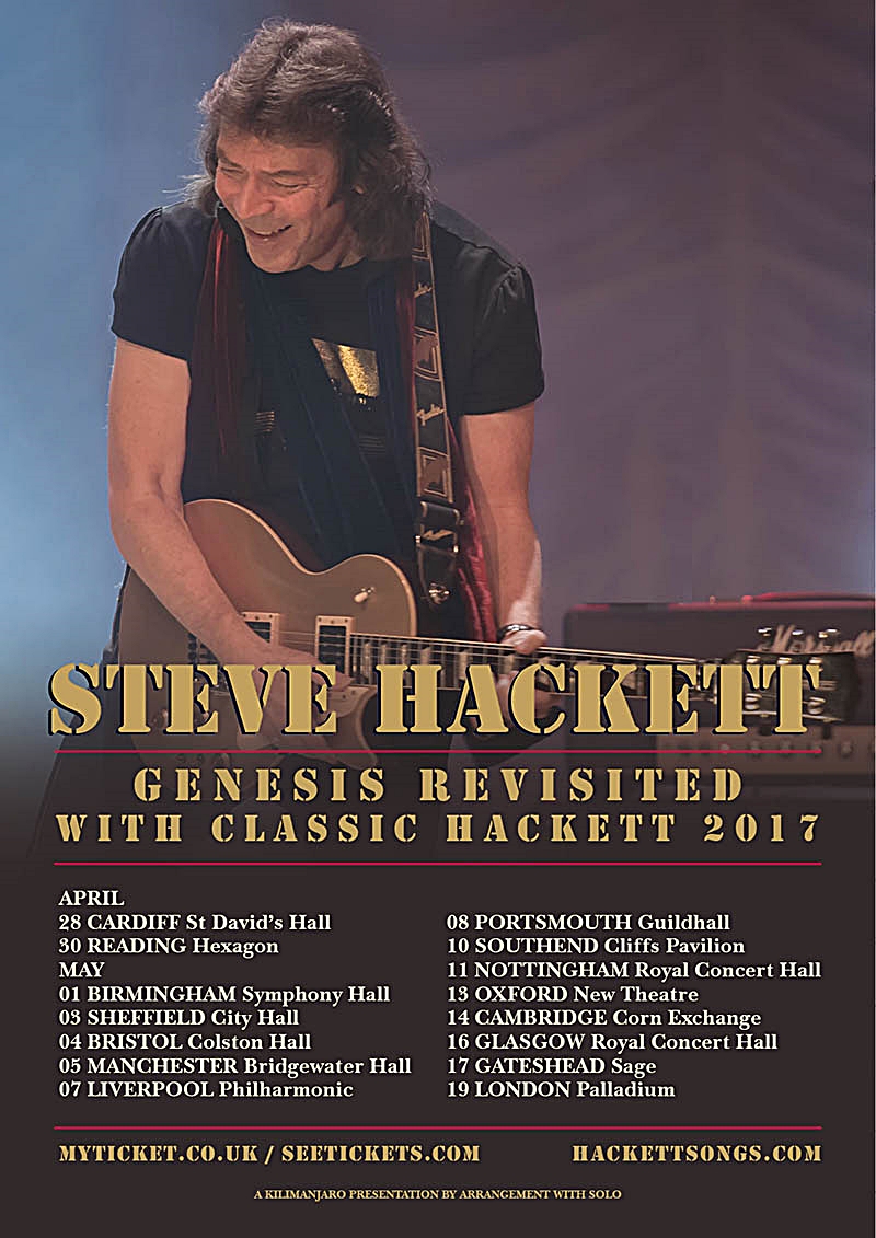 Steve Hackett tour planned for 2017 The Progmeister